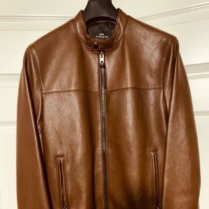 Coach Men’s leather jacket. NWT